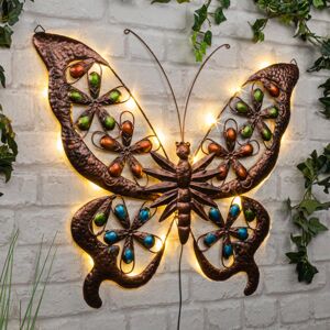 LED solární nástěnná dekorace Motýl