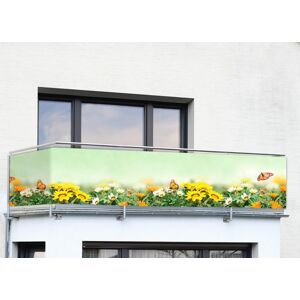 WENKO Zástěna na balkon Květiny s motýly