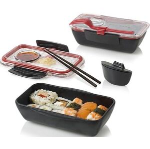 Lunch box  BLACK-BLUM Bento, 500ml, čierný/červený