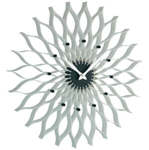 Nástenné hodiny TFA Flower, biele 50 cm