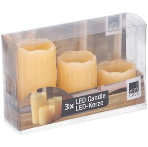 LED voskové sviečky, súprava 3 ks