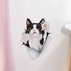 Samolepka na stenu Mačka, čiernobiela
