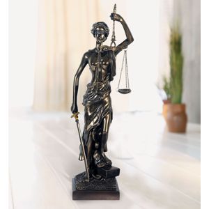 Soška Justícia, farba bronz, 38 cm