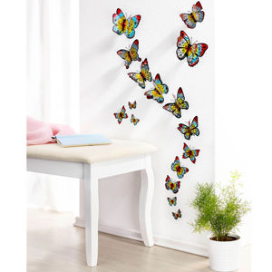 3D samolepky Motýle, 16 ks