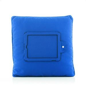Vankúš s držiakom na iPad, modrý