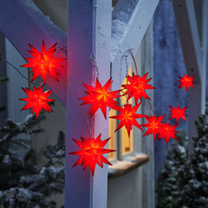 Weltbild LED Řetěz Vánoční hvězda, červená