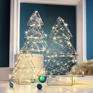LED Vianočné stromčeky, súprava 3 ks