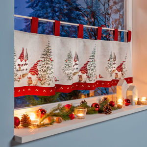 Záclonka Vianočný škriatok, 45 x 155 cm