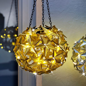 LED Závesná dekorácia Star, zlatá