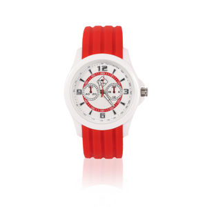 Dámske náramkové hodinky Roadsign Bunbury R14024, červené, biely ciferník