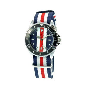 Pánske náramkové hodinky Roadsign Broome, modrá-biela-červená