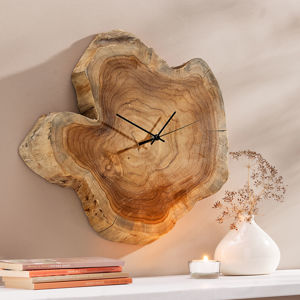 Weltbild Nástěnné hodiny z teakového dřeva