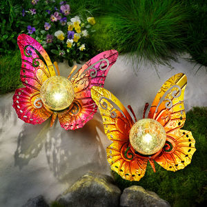 Solárna dekorácia Farfalla, sada 2 kusov