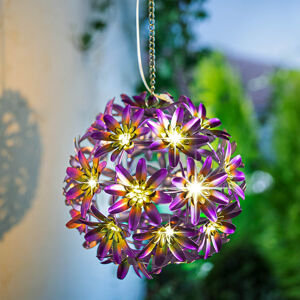 Solárne závesná dekorácia Flora, lila