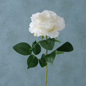 Umelý kvet Ruža, biela