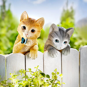 Dekorácia na plot Mačky Mimi a Leo