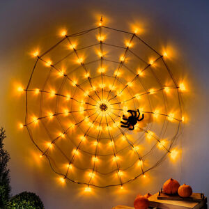 LED dekorácie Pavučina s pavúkom