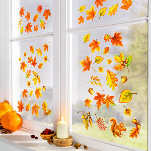 Weltbild Nálepky na okno Podzim, 57dílná sada