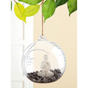 Dekoračné sklenená guľa Budha