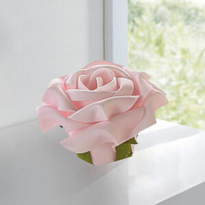Dekoračná Penová kvetina Ruža, ružová, Ø 8 cm