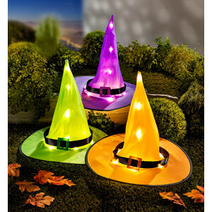 LED Čarodějnické klobúky, súprava 3 ks