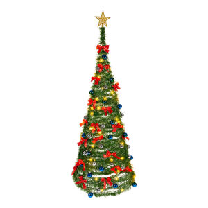 Umelý vianočný stromček Pop-up, modro / strieborný, 150 cm