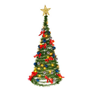Umelý vianočný stromček Pop-up, modro / strieborný, 90 cm