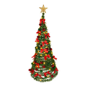 Umelo vianočný stromček Pop-up, zeleno / červený, 120 cm