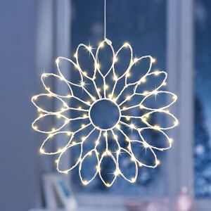 LED závesná dekorácia Ľadový kvet