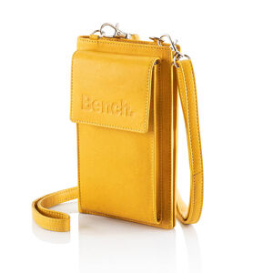 Bench Kožená kabelka na mobil, žlutá