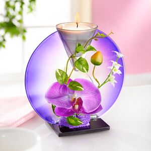 Die moderne Hausfrau Skleněný svícen Orchidej