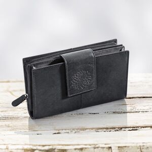 Dámska peňaženka kožená Dahlia, čierna