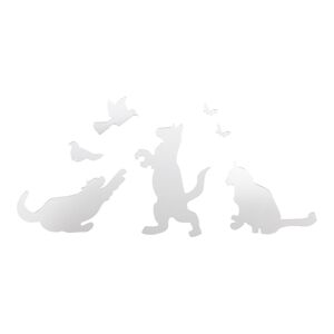 Zrkadlové samolepky na stenu Mačka, súprava 7 ks