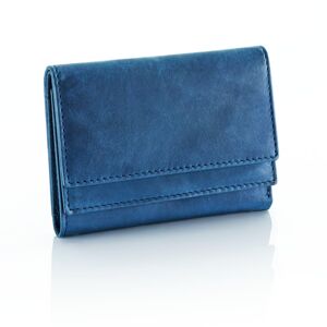 Malá kožená peňaženka Ilvy, džínsovo modrá