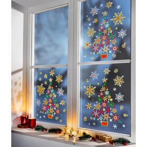 Samolepky na okno Vianočný strom, 57 dielov