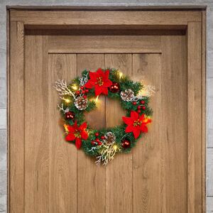 Die moderne Hausfrau LED Vánoční věnec na dveře Hvězdné kouzlo