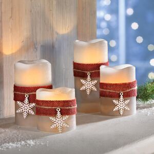 Weltbild LED Voskové svíčky Sněhová vločka, sada 4 ks