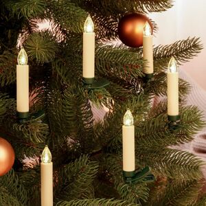 LED Sviečky na vianočný stromček s diaľkovým ovládačom, 10 ks, 8 cm