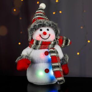 Dekoratívny snehuliak s farebným LED