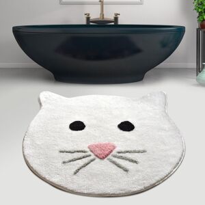Kúpeľňová predložka Mačka, biela