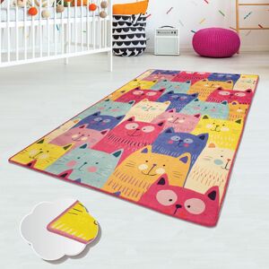 Detský koberec Mačky, farebný, 120 x 180 cm