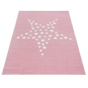 Detský koberec Bambi hviezda ružový