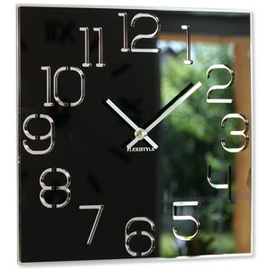 Nástenné hodiny Digit Flex z120-1-0-x, 30 cm, čierne