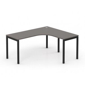 DREVONA09 Rohový stôl RP-SRK-1600 šedý | čierne nohy