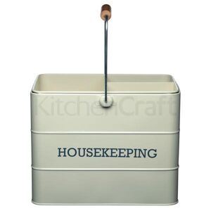 Upratovacia nádoba KITCHEN CRAFT Housekeeping Tin, krémová